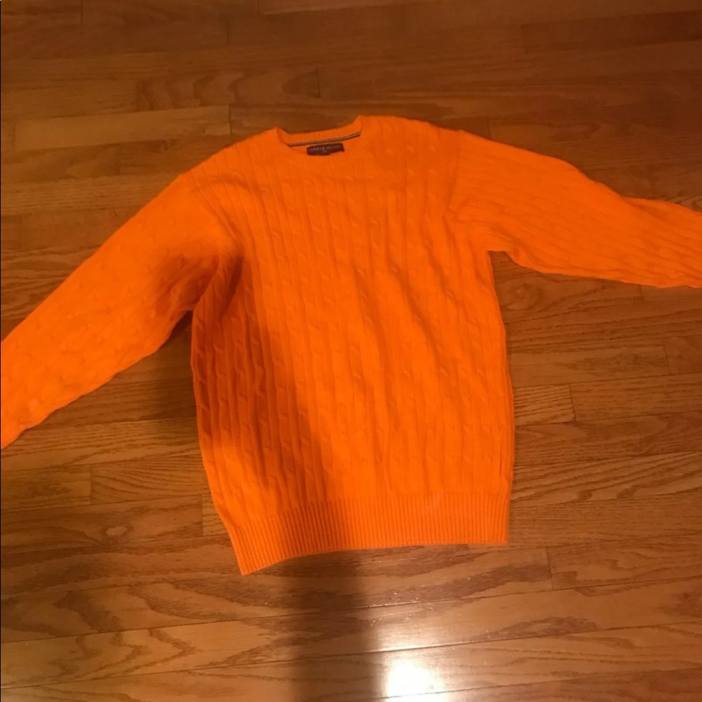VINTAGE TOMMY HILFIGER OVERSIZED ORANGE SWEATER